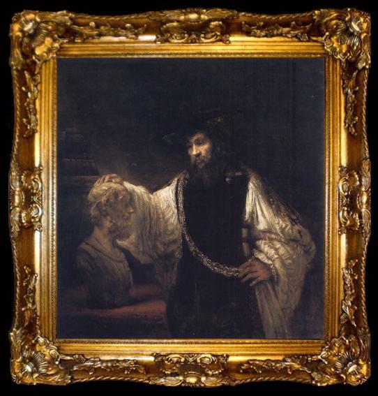framed  REMBRANDT Harmenszoon van Rijn Aristotle Contemplation a Bust of Homer, ta009-2